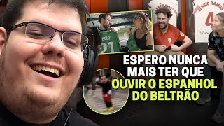 CASIMIRO REAGE: BELTRÃO E ISABELA TURISTANDO NA ESPANHA - SEVILLA X BETIS | Cortes do Casimito