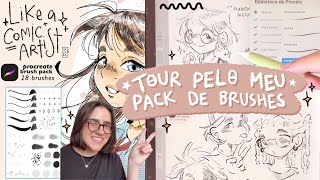 ✏️ tour pelo meu pack de brushes para procreate, novidades e minha loja de produtos digitais! 🧡