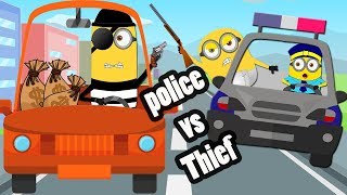 minions funny short films police vs Thief