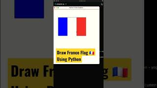 Love coding status ❤️❤️  Create France flag 🇫🇷 using python turtle 🐢 #shorts #coding #programming