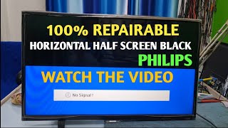 PHILIPS 32PFL423TV HORIZONTAL HALF SCREEN BLACK HOW TO FIX | BOE N55 DISPLAY रिपियर करनेका तरिका  |