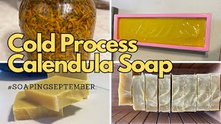 How to Make Calendula Soap #calendula #soap #soapingseptember