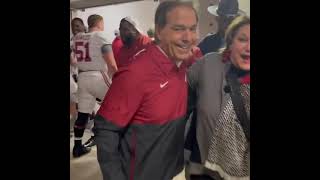 Nick Saban wholesome moment with his with after W 🥺