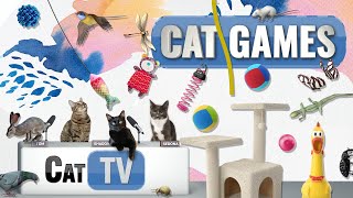 КОТ-игры | Лучшая подборка Cat TV, том 37 | 2 ЧАСА 🐝🐞🦋🦎🦜🐜🐭🧵