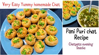 Pani Puri recipe 🤩 | Homemade Pani Puri Chat | Easy & Tasty Pani Puri made in simple way 😋