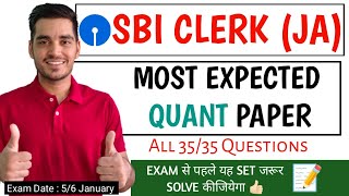 SBI CLERK PRE 2023 | Most Expected QUANT Paper 35 Question | Vikas Jangid