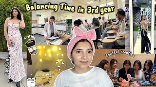 MBBS VLOG -Balancing TIME in 3rd Year 🎀🩺,ENT posting,reel shooting,room makeover |#mbbs #collegelife