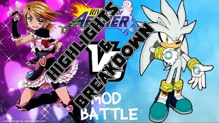 mod battle highlights of cure black vs silver the hedgehog