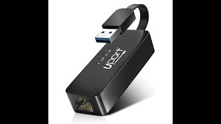 Storite USB 3.0 to Ethernet Adapter, USB 3.0 to 10/100/1000 Gigabit RJ45 Network LAN Adapter - Black