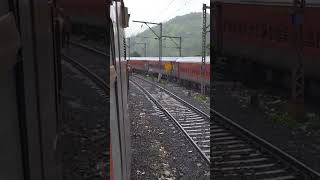 crossing with godan express at thal ghat #ghat #kasaraghat #gorakhpurexpress #train #centralrailway