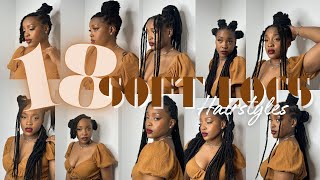 HOW TO STYLE SOFT LOCS IN 18 WAYS | * EASY * CUTE SOFT LOCS HAIRSTYLES