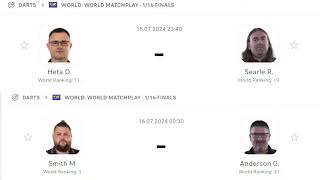 WORLD MATCHPLAY DARTS 2024 - 1/16 FINALS DAY 3 | DARTS LIVE GAMES SCORES UPDATE