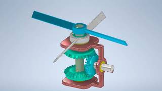 Mechanisms of Coaxial Propeller - Mechanical Principles - Mechanical Mechanisms - ميكانيزمات حركية