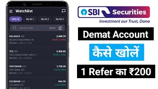 sbi securities demat account opening | demat account kaise banaye | sbi securities refer and earn