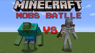 Mob battle in Minecraft Mutant Zombie VS Mutant Skeleton