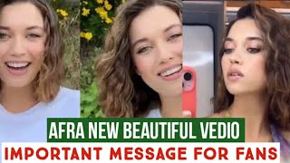 Afra Saraçoğlu Message for fans !Mert Ramazan Demir Happy