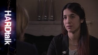 Nadia Murad speaking to BBC HARDtalk in 2016