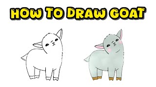 Easy Steps on How to Draw a Little Goat – Vibrant and Engaging Art Process with Colors