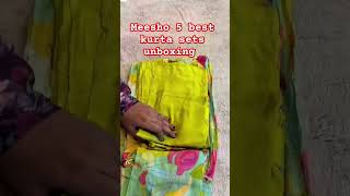 meesho kurta sets unboxing #shorts #viral #meesho #shortvideo #meeshohaul #unboxing #youtubeshorts