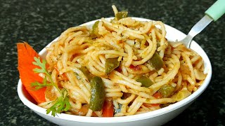 Chilli coriander hakka noodles 🍜 😋 Vegetable Spaghetti pasta 🍝 Easy breakfast with Amazing flavours.