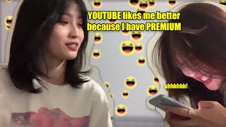 MOMO brags her YOUTUBE PREMIUM