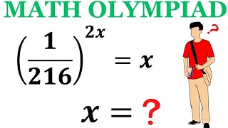 NICE ALGEBRA EXPONENTIAL EQUATION |MATH OLYMPIAD |FIND THE VALUE OF X |