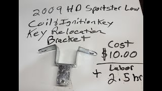 DIY Ignition Coil and Key Relocation Bracket  | 2009 Harley Davidson Sportster Low XL1200L Part 1