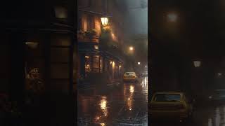 City Coffee Rain: Rainstorm Urban Relaxation Sounds for Deep Sleeping - no Thunder #shorts  #asmr