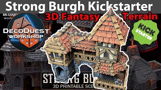 Strong Burgh Fantasy Buildings STL Kickstarter from DecoQuest