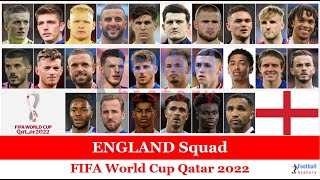 England Official Squad FIFA World Cup Qatar 2022 | Football History ID