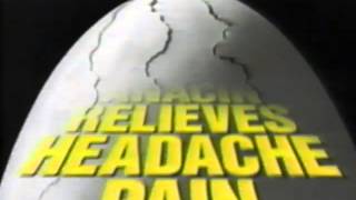 Splitting Eggshell Anacin Pain Reliever Commercial, 1991