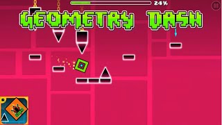 playing geometry dash! Beating levels