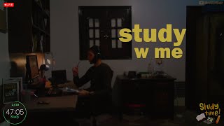 study with me 2 hours (first try to study stream)