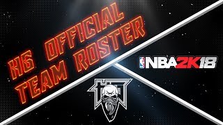 NBA 2K18 HG OFFICIAL PROAM ROSTER