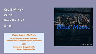 Blue Moon B Minor Funk Rock Backing Track/BGM