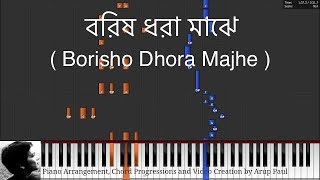 Borisho Dhora Majhe (Rabindra Sangeet) Piano Tutorial by Arup Paul