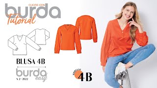 Cucire con Burda: Tutorial Blusa 4B - Burda Easy 2/2022