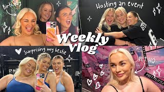 SPEND THE WEEK WITH ME | my birthday, surprising my best friend and hosting my own lifting workshop!