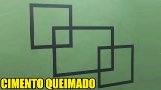 Quantos Quadrados Há Nessa Imagem? Cimento Queimado Pistache