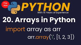 Array in Python | Python for Beginners