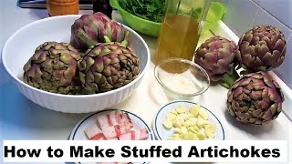 ARTICHOKES. Stuffed Artichokes, Easy recipe, Italian style #artichoke