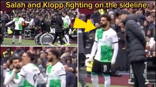 Salah and Klopp fighting on the sideline. The downfall of Liverpool is beginning 😂🤣