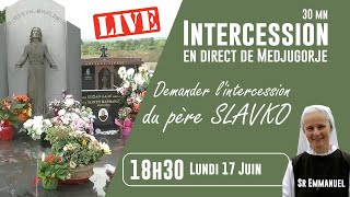 Intercession sur le tombeau du père Slavko, depuis Medjugorje, avec Sr Emmanuel