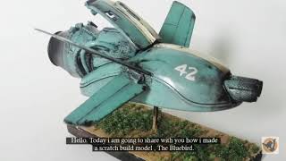 Bluebird - sci fi aircraft scratch build model