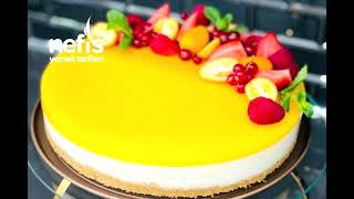 Portakallı İrmik Tatlısı Yalancı Cheesecake Tarifi #irmiktatlısı #yemektarifi #yemektarifleri