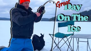 Ice Fishing Lake Trout and Bourbot in the remote Canadian Wilderness