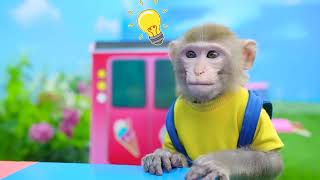 KiKi the monkey Pretend Ride On Truck Delivery Service   KUDO ANIMAL KIKI