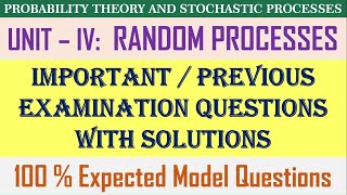 PTSP_U4#RP#100% Expected Model Questions#Important/Previous Examination Questions With Solutions