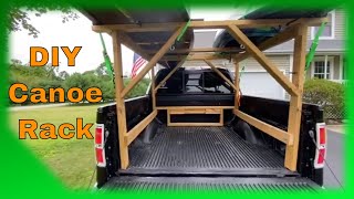 How to build a DIY Canoe Rack for Truck - Works for Kayaks too.