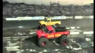 MONSTER TRUCK RALLY FIERY ACCIDENT